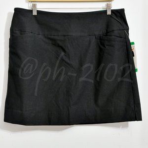 S.C. & CO Ladies'‎ Skort Pull-On, Tummy Control Waistband Black